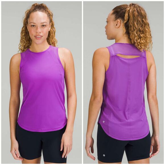 Lululemon Sculpt Tank Top Moonlit Magenta Plus Size 14 Mesh Lightweight Loose - Picture 1 of 4